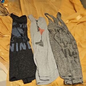 Set of Three Graphic Tank Tops